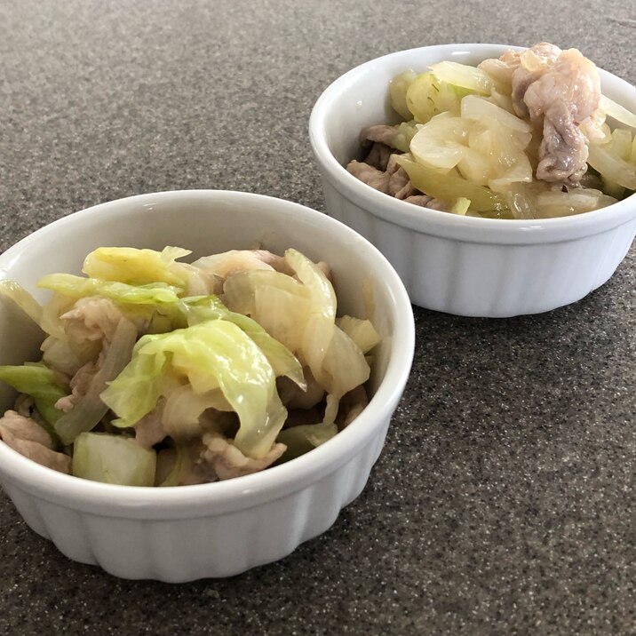 鶏がらスープの素とにんにくチューブの肉野菜炒め